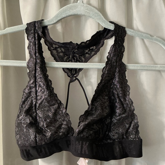 PINK Victoria's Secret Other - Victoria’s Secret pink Black Lace Bralette size large
